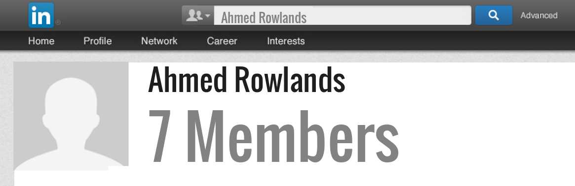 Ahmed Rowlands linkedin profile
