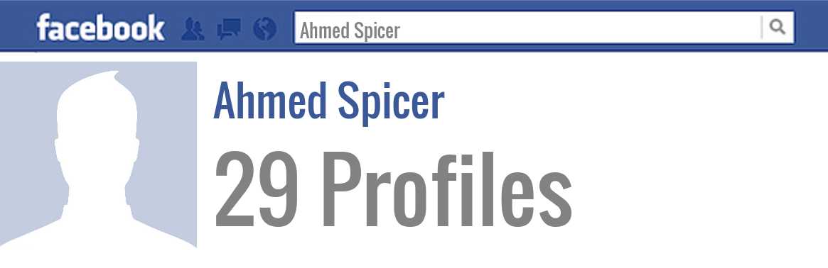 Ahmed Spicer facebook profiles