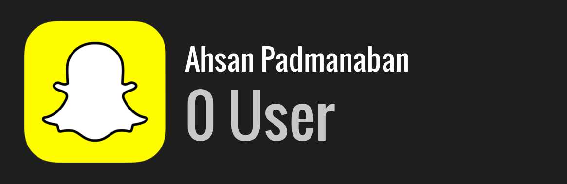 Ahsan Padmanaban snapchat