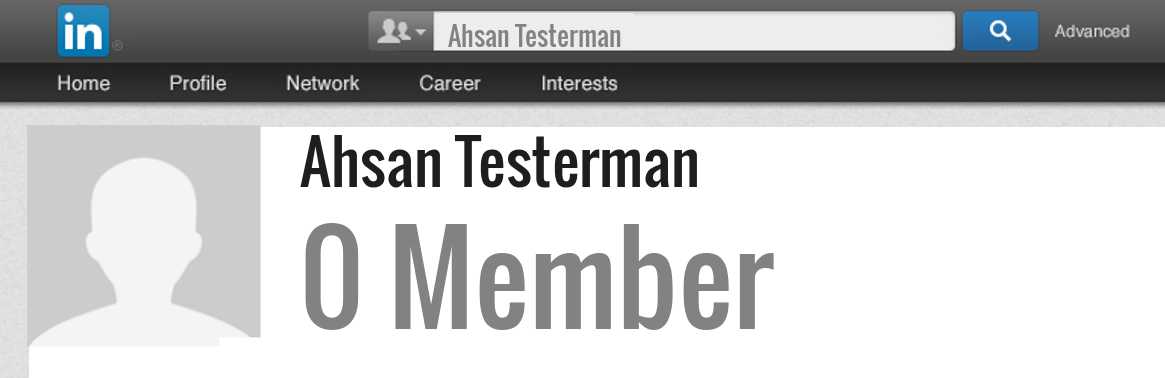 Ahsan Testerman linkedin profile