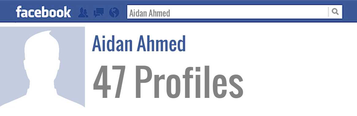 Aidan Ahmed facebook profiles