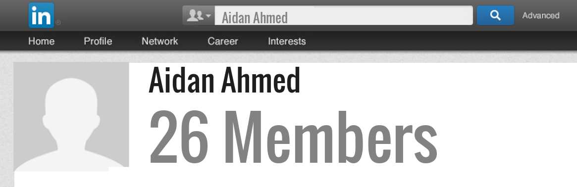 Aidan Ahmed linkedin profile