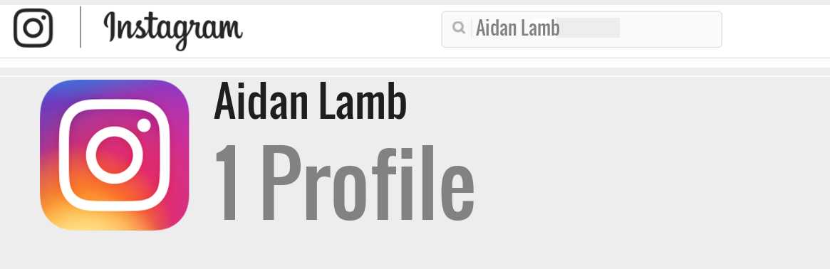 Aidan Lamb instagram account