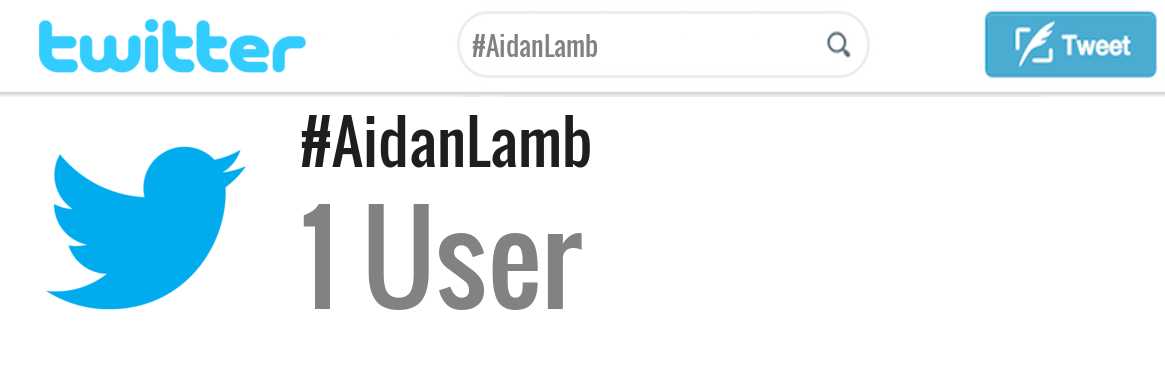 Aidan Lamb twitter account