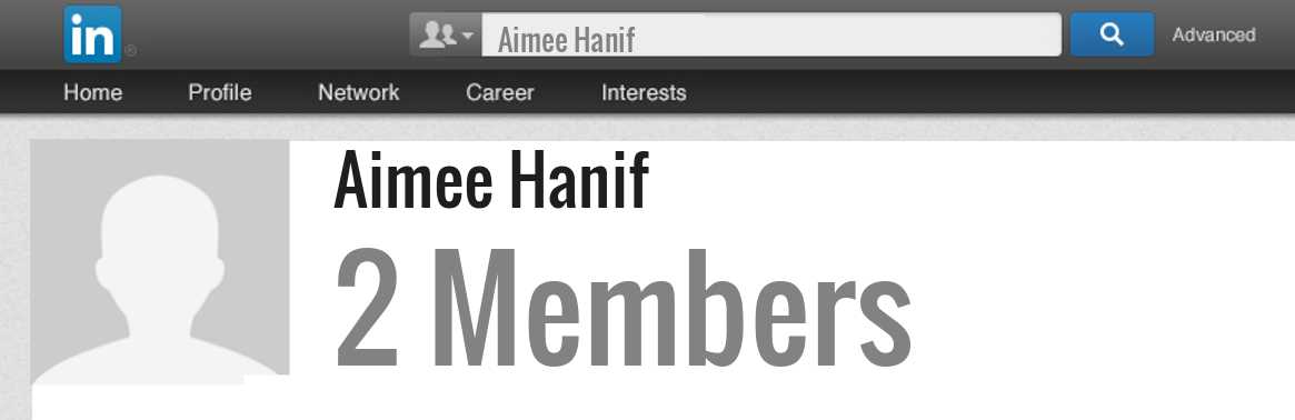 Aimee Hanif linkedin profile