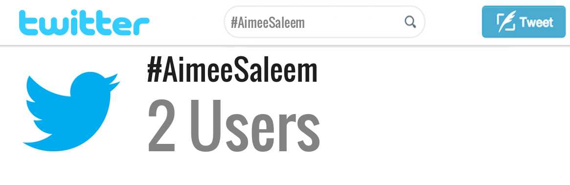 Aimee Saleem twitter account