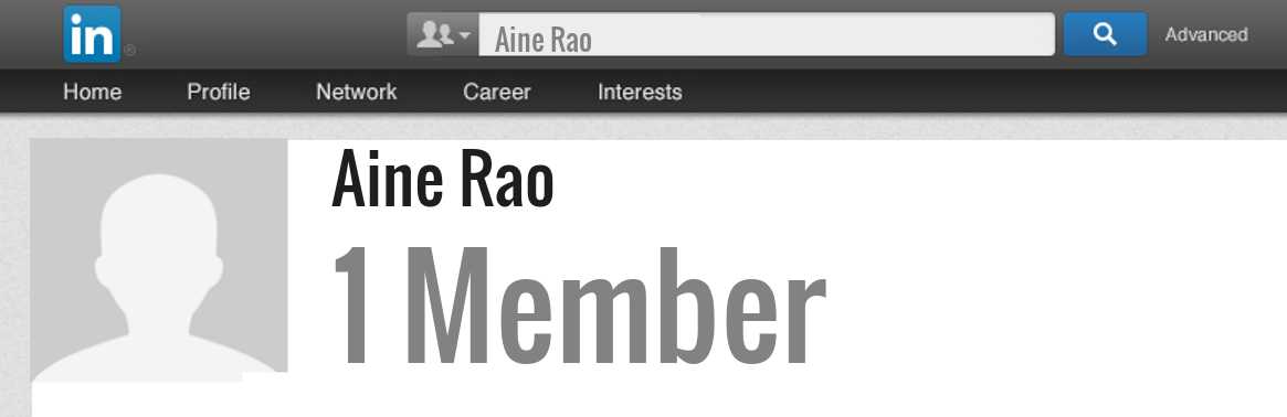 Aine Rao linkedin profile