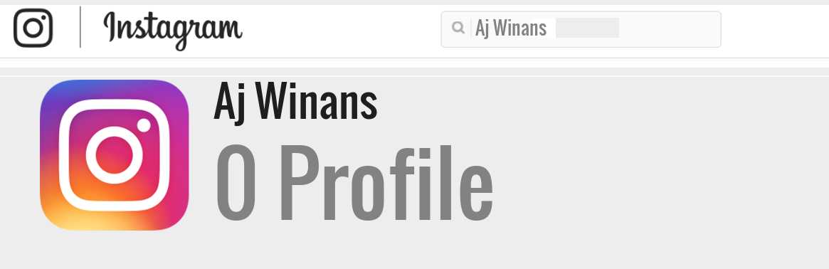 Aj Winans instagram account