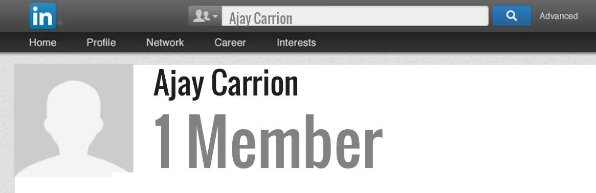 Ajay Carrion linkedin profile
