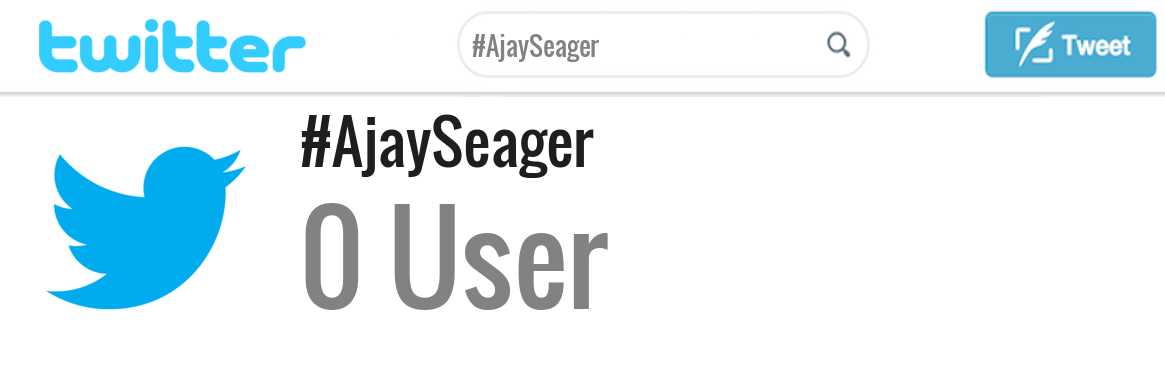 Ajay Seager twitter account
