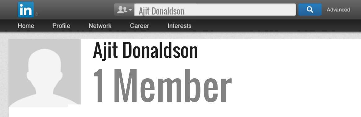 Ajit Donaldson linkedin profile