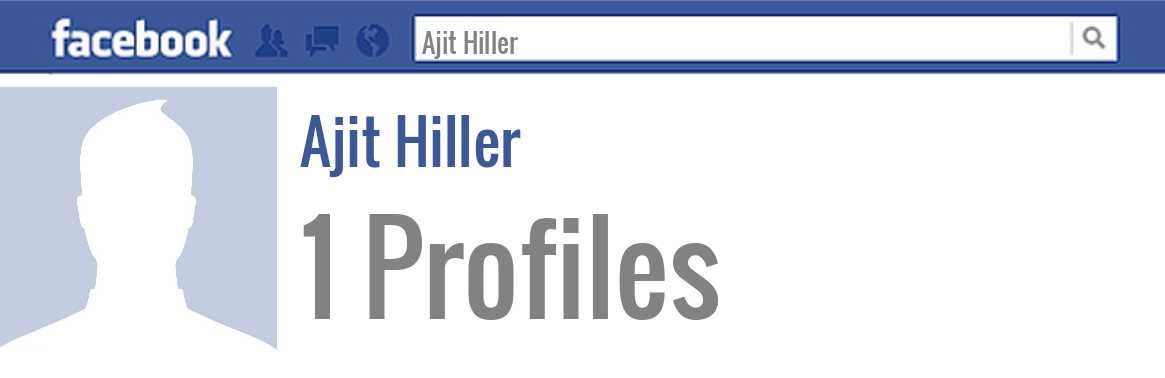 Ajit Hiller facebook profiles