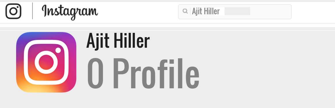 Ajit Hiller instagram account