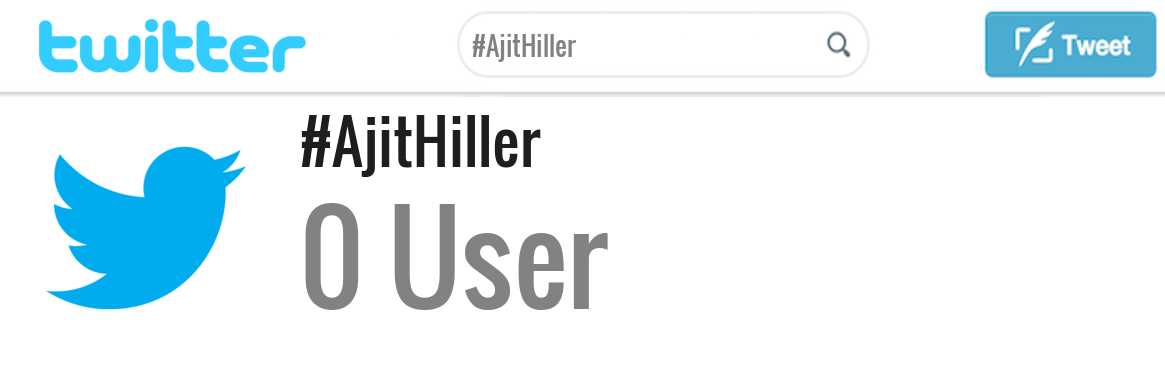 Ajit Hiller twitter account