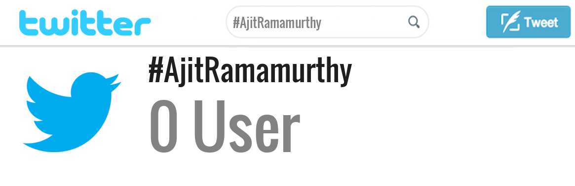 Ajit Ramamurthy twitter account