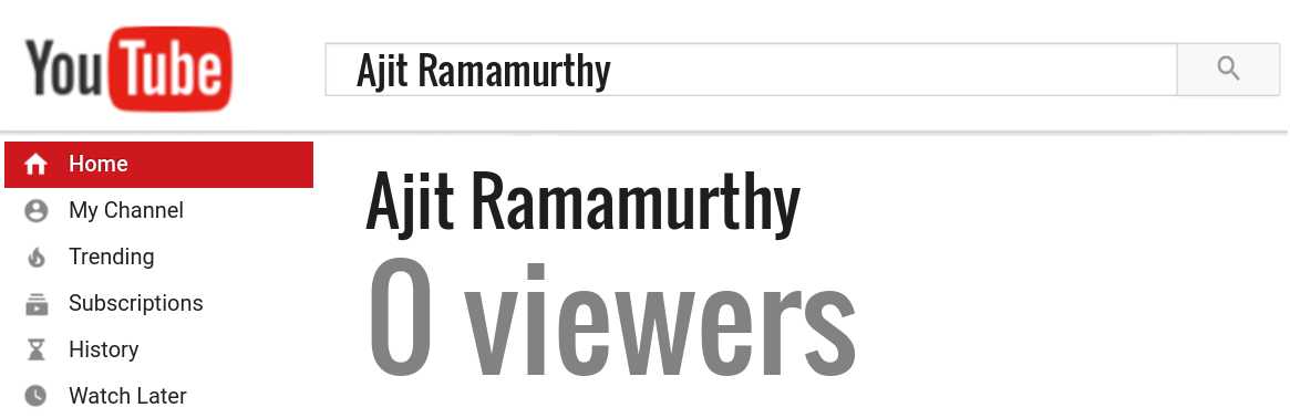 Ajit Ramamurthy youtube subscribers