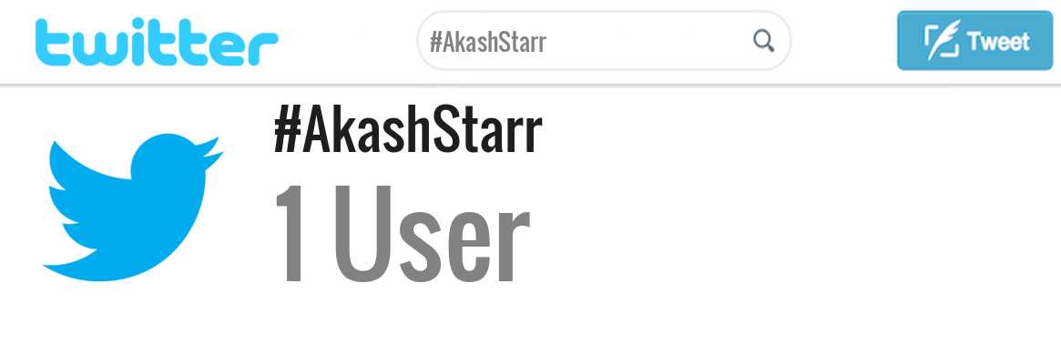 Akash Starr twitter account