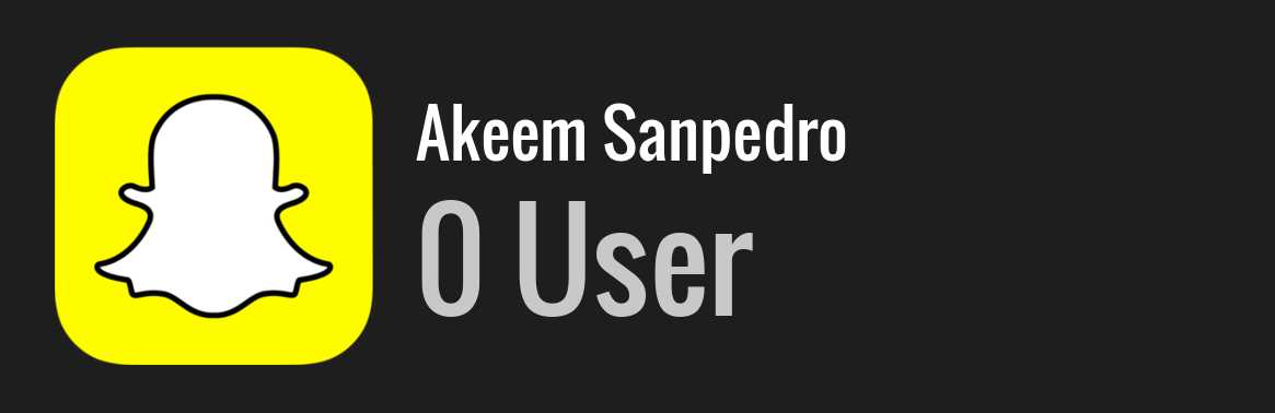 Akeem Sanpedro snapchat