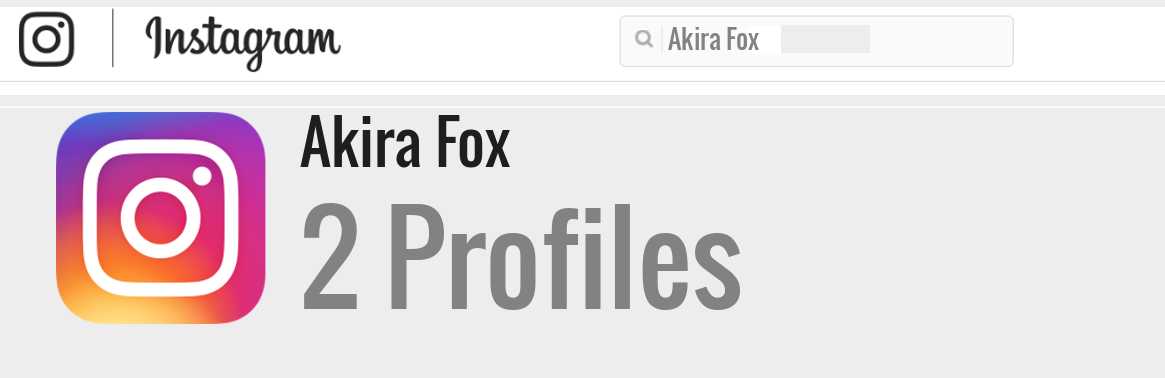 Akira Fox instagram account
