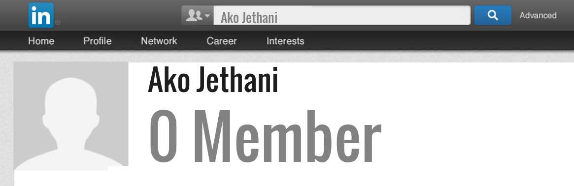 Ako Jethani linkedin profile