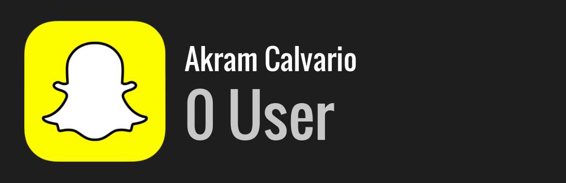 Akram Calvario snapchat