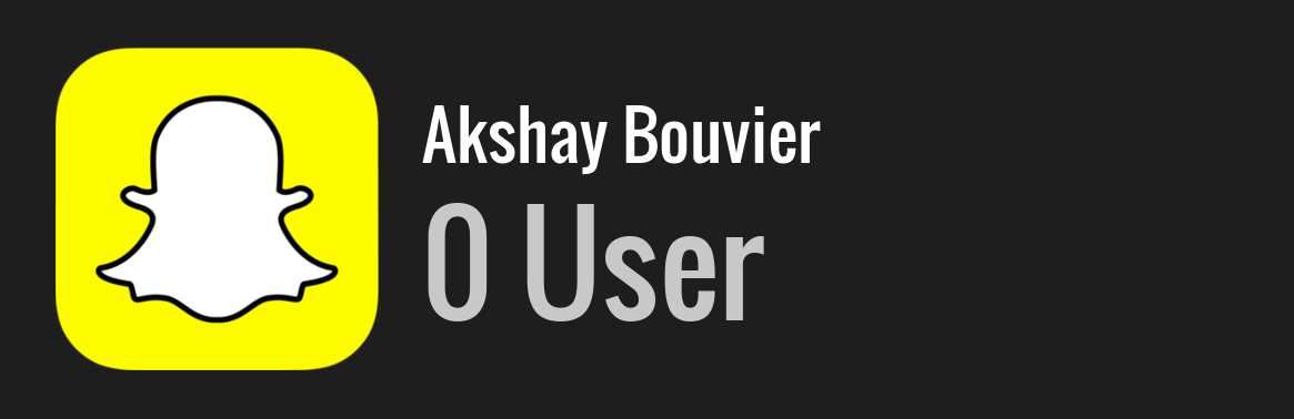 Akshay Bouvier snapchat