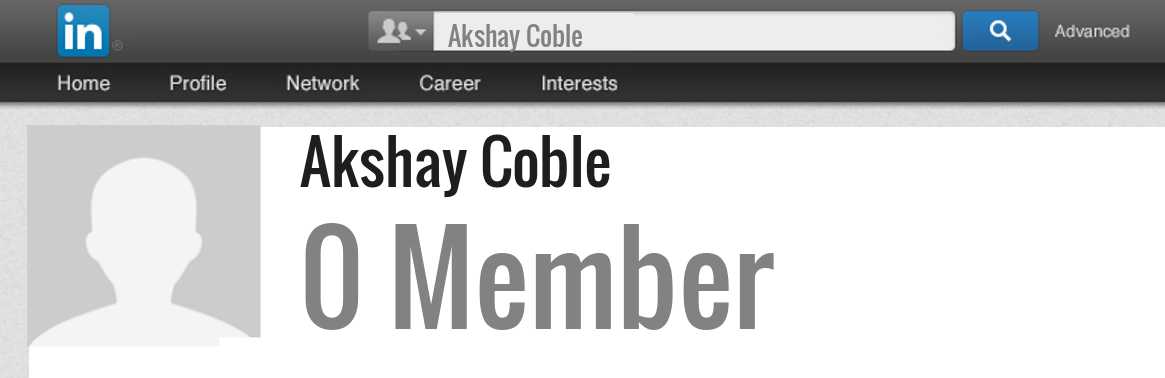 Akshay Coble linkedin profile