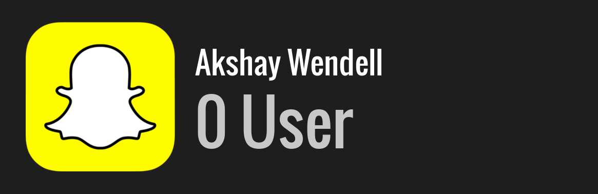 Akshay Wendell snapchat