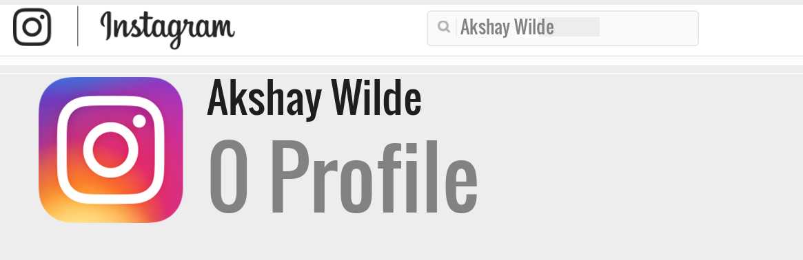 Akshay Wilde instagram account