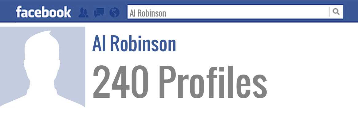 Al Robinson facebook profiles