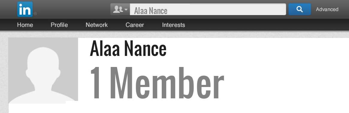 Alaa Nance linkedin profile