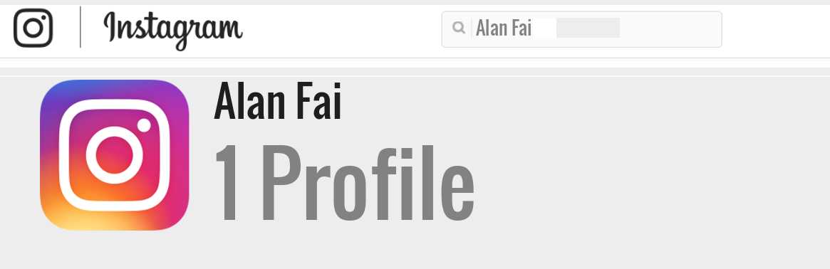 Alan Fai instagram account