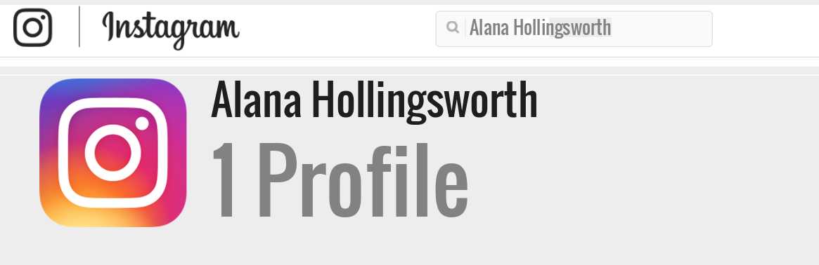 Alana Hollingsworth instagram account