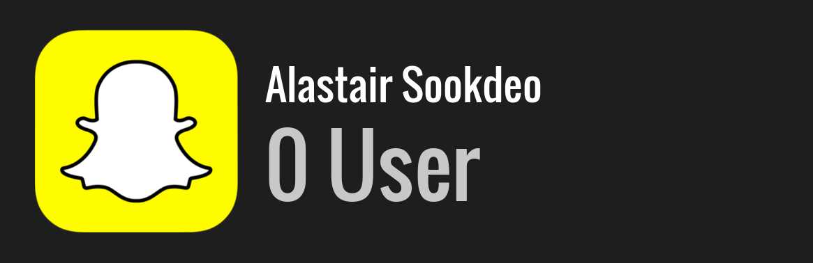 Alastair Sookdeo snapchat