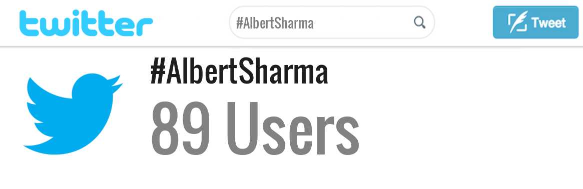 Albert Sharma twitter account