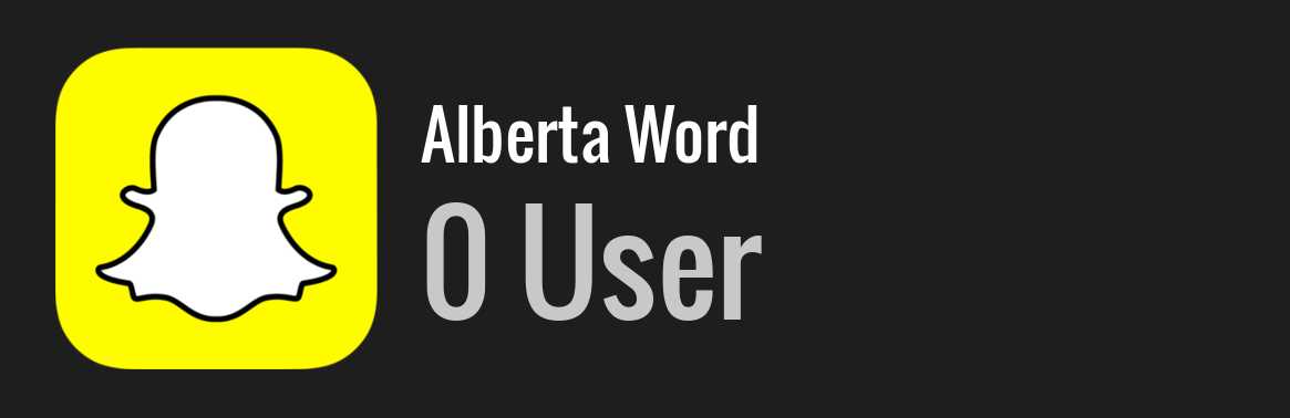 Alberta Word snapchat