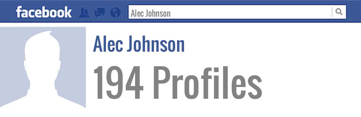 Alec Johnson facebook profiles