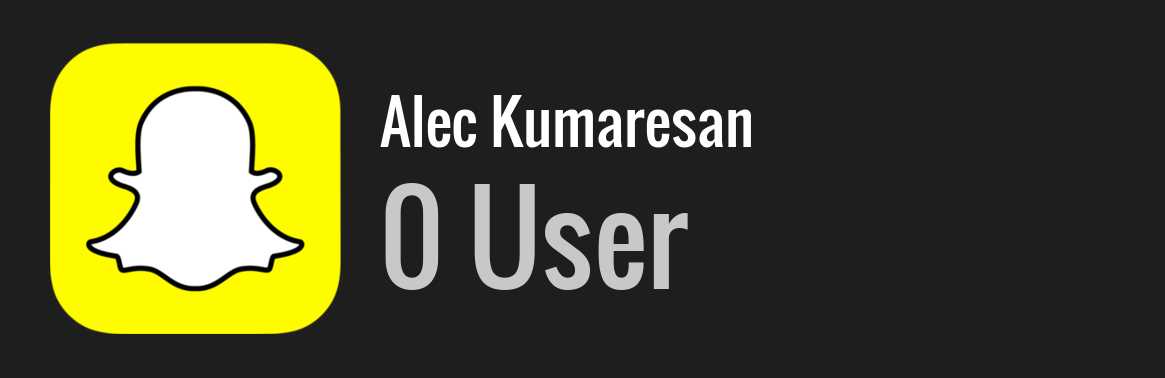 Alec Kumaresan snapchat