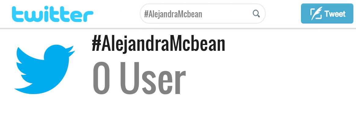 Alejandra Mcbean twitter account