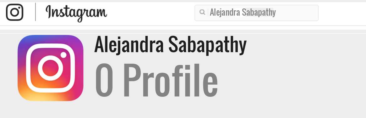 Alejandra Sabapathy instagram account