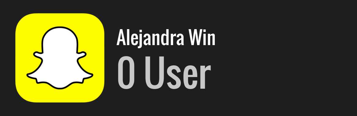 Alejandra Win snapchat