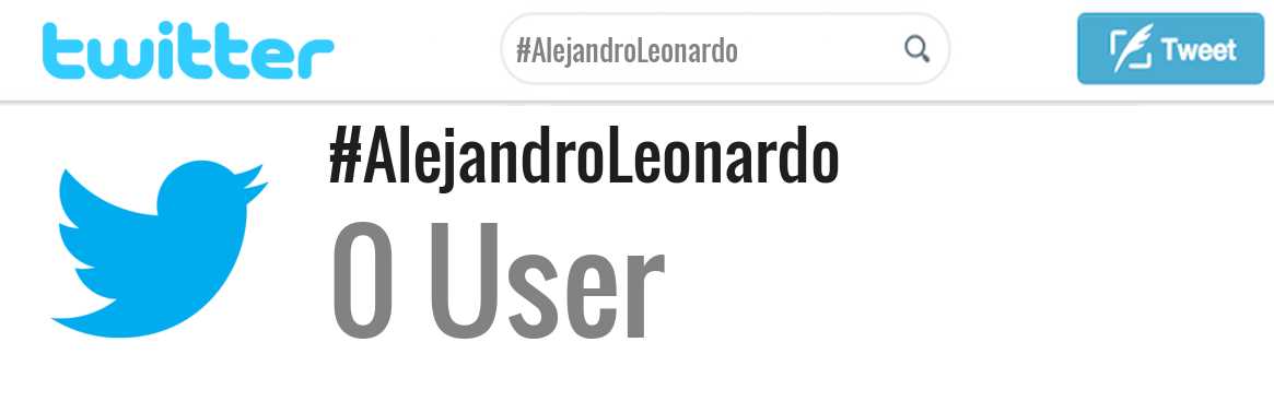 Alejandro Leonardo twitter account