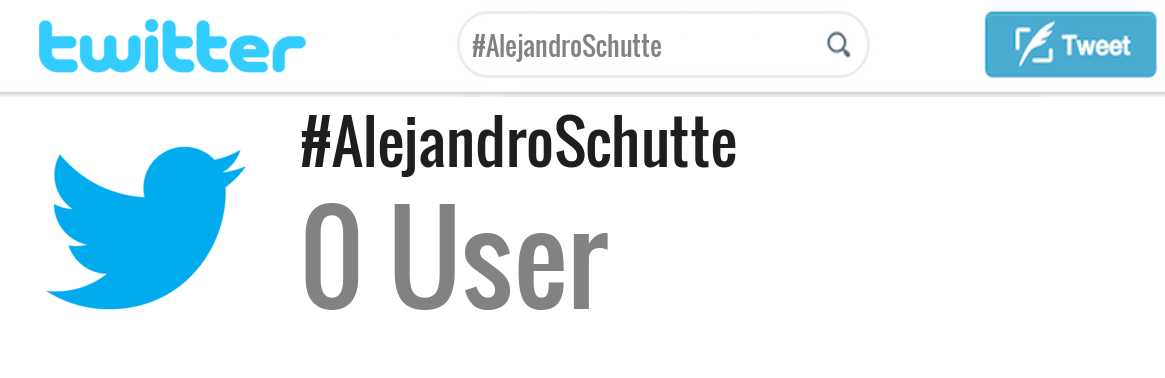 Alejandro Schutte twitter account