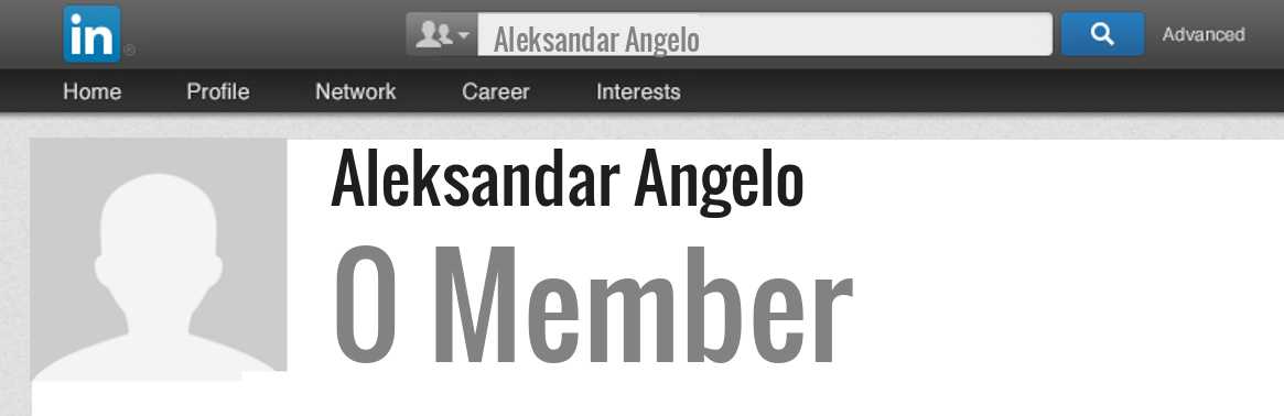 Aleksandar Angelo linkedin profile