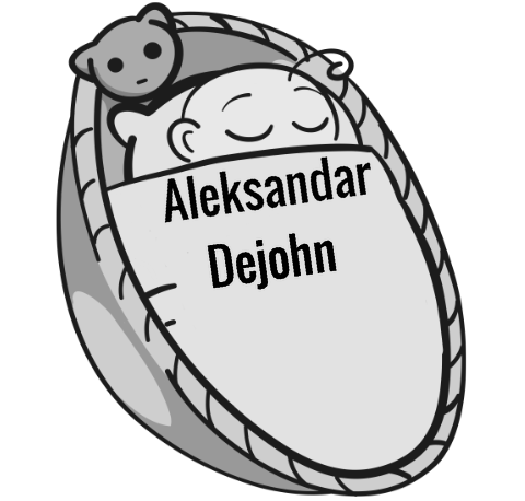 Aleksandar Dejohn sleeping baby