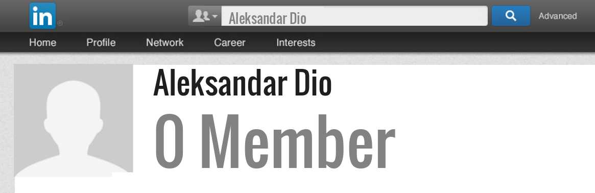 Aleksandar Dio linkedin profile