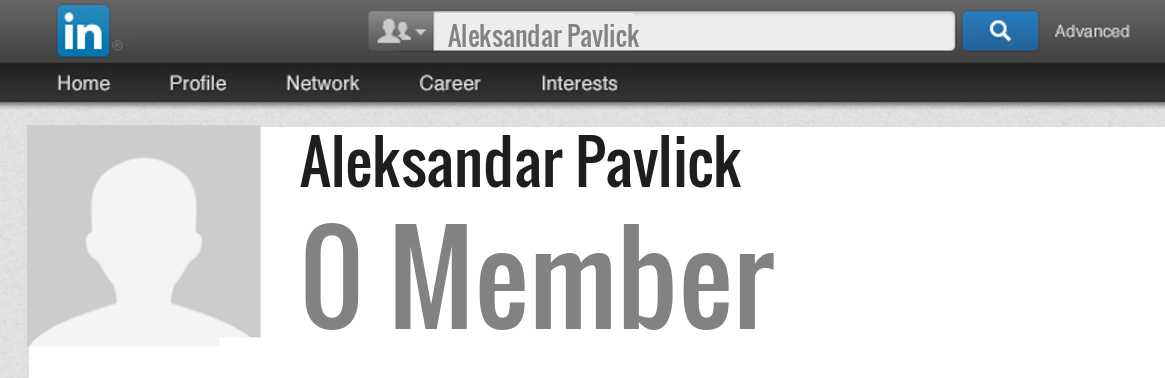 Aleksandar Pavlick linkedin profile