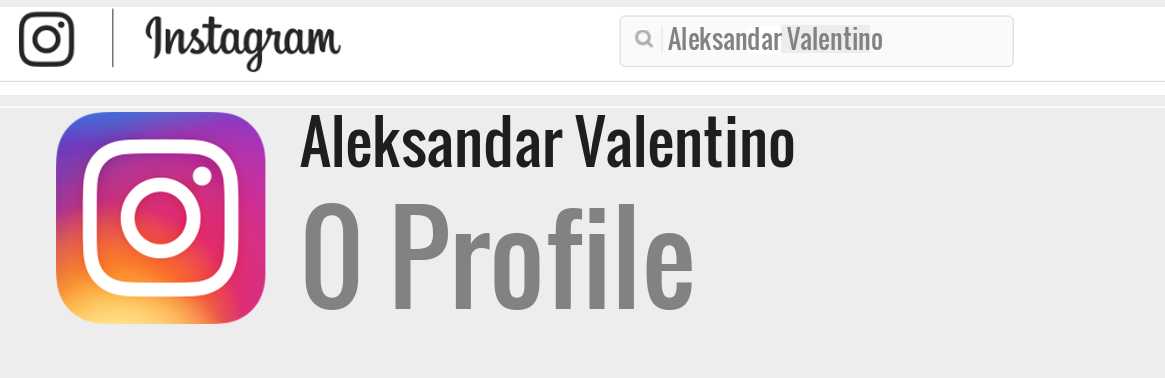 Aleksandar Valentino instagram account