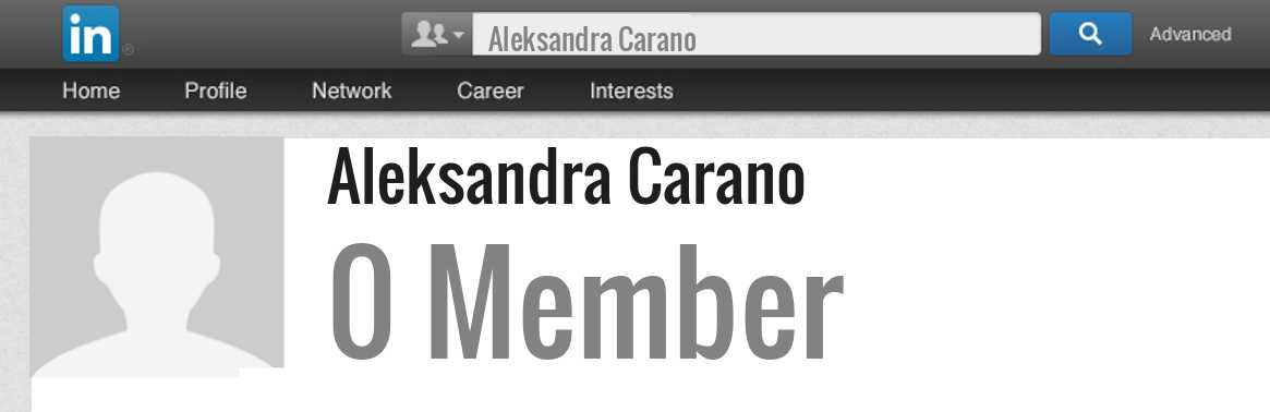 Aleksandra Carano linkedin profile