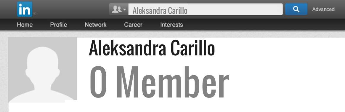 Aleksandra Carillo linkedin profile